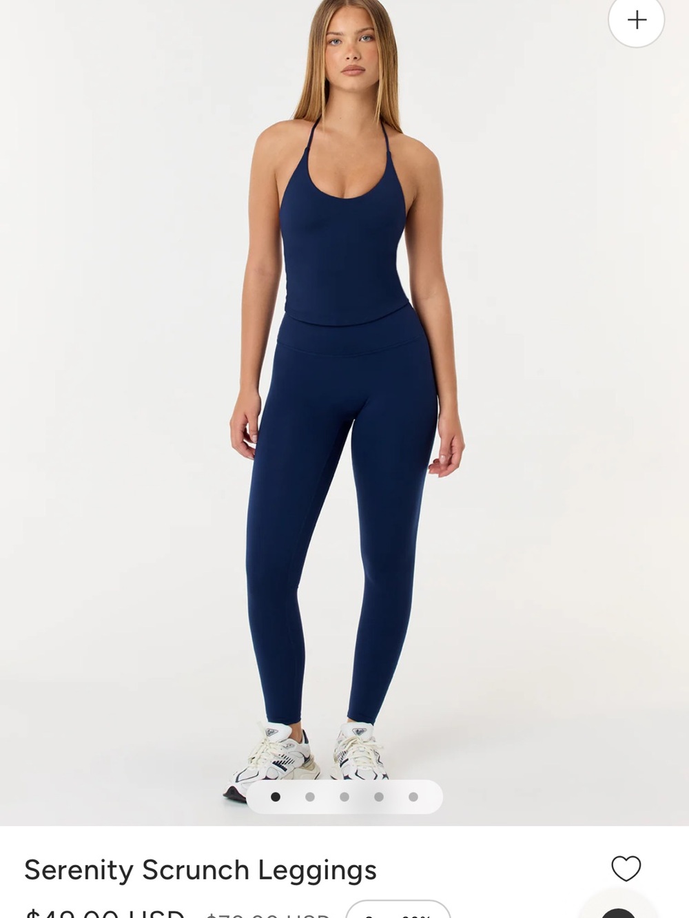 CSB Serenity Scrunch Leggings - Navy - S